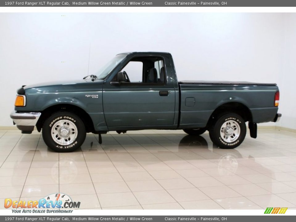 Medium Willow Green Metallic 1997 Ford Ranger XLT Regular Cab Photo #4