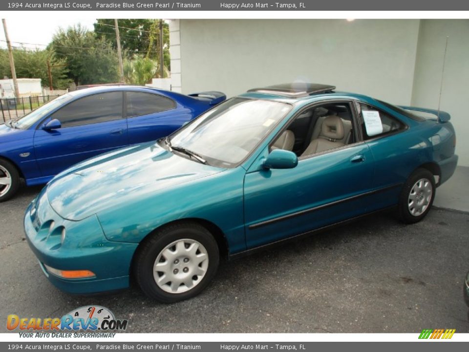 Paradise Blue Green Pearl 1994 Acura Integra LS Coupe Photo #3