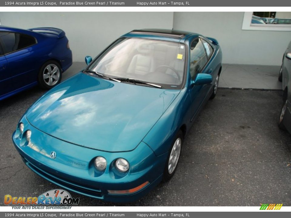 1994 Acura Integra LS Coupe Paradise Blue Green Pearl / Titanium Photo #6