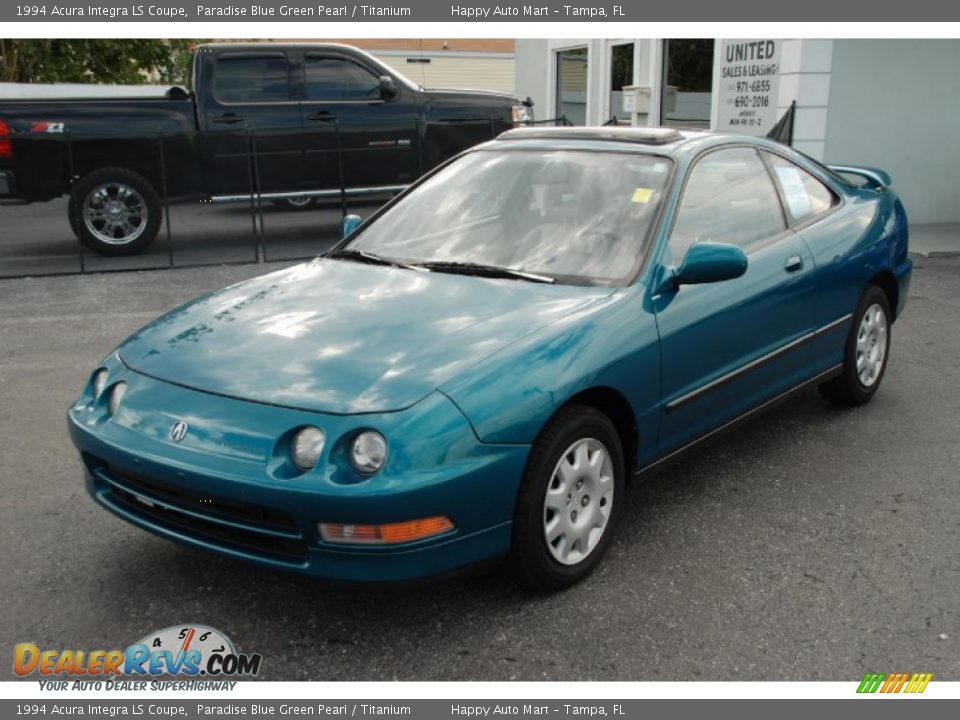 1994 Acura Integra LS Coupe Paradise Blue Green Pearl / Titanium Photo #7