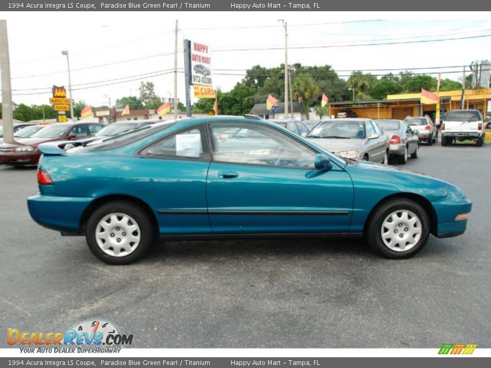 1994 Acura Integra LS Coupe Paradise Blue Green Pearl / Titanium Photo #9