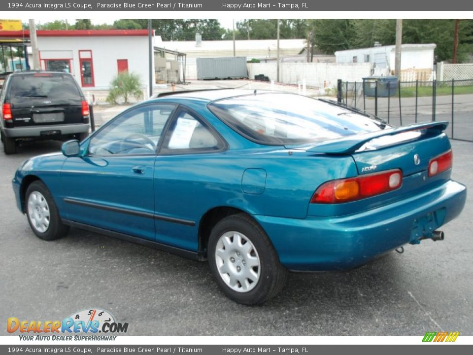 Paradise Blue Green Pearl 1994 Acura Integra LS Coupe Photo #13