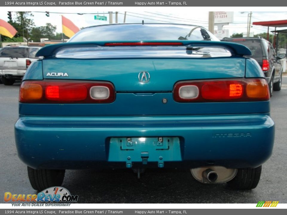 1994 Acura Integra LS Coupe Paradise Blue Green Pearl / Titanium Photo #15