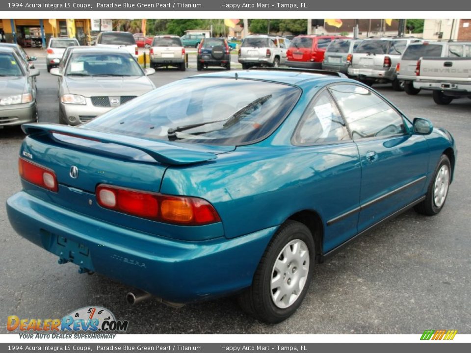 Paradise Blue Green Pearl 1994 Acura Integra LS Coupe Photo #16