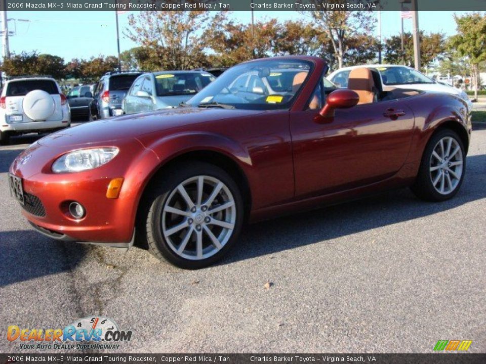 2006 Mazda MX-5 Miata Grand Touring Roadster Copper Red Mica / Tan Photo #7