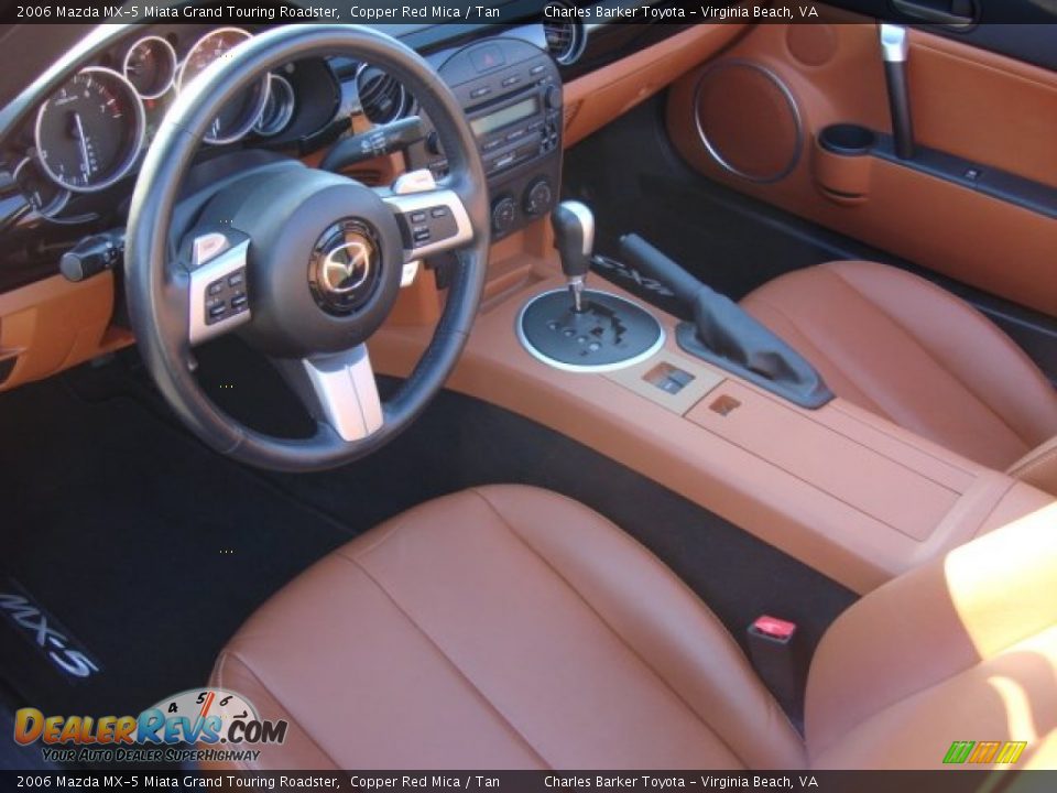 2006 Mazda MX-5 Miata Grand Touring Roadster Copper Red Mica / Tan Photo #13
