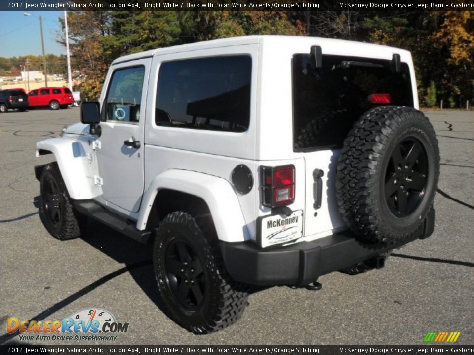 2012 Jeep Wrangler Sahara Arctic Edition 4x4 Bright White / Black with Polar White Accents/Orange Stitching Photo #2