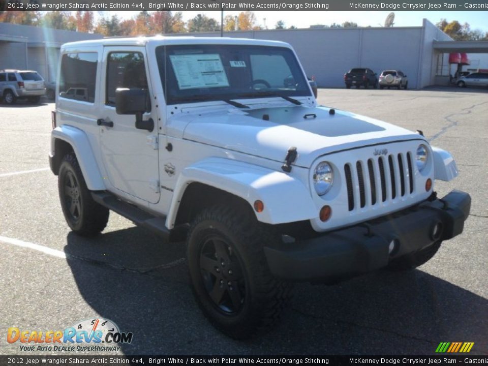 2012 Jeep Wrangler Sahara Arctic Edition 4x4 Bright White / Black with Polar White Accents/Orange Stitching Photo #5