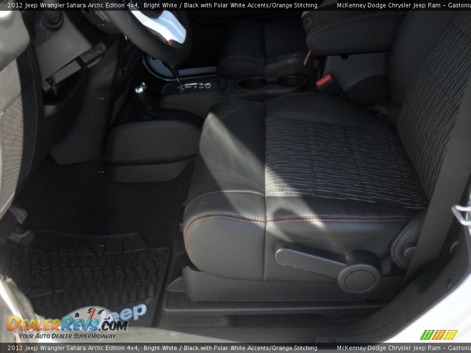 2012 Jeep Wrangler Sahara Arctic Edition 4x4 Bright White / Black with Polar White Accents/Orange Stitching Photo #9