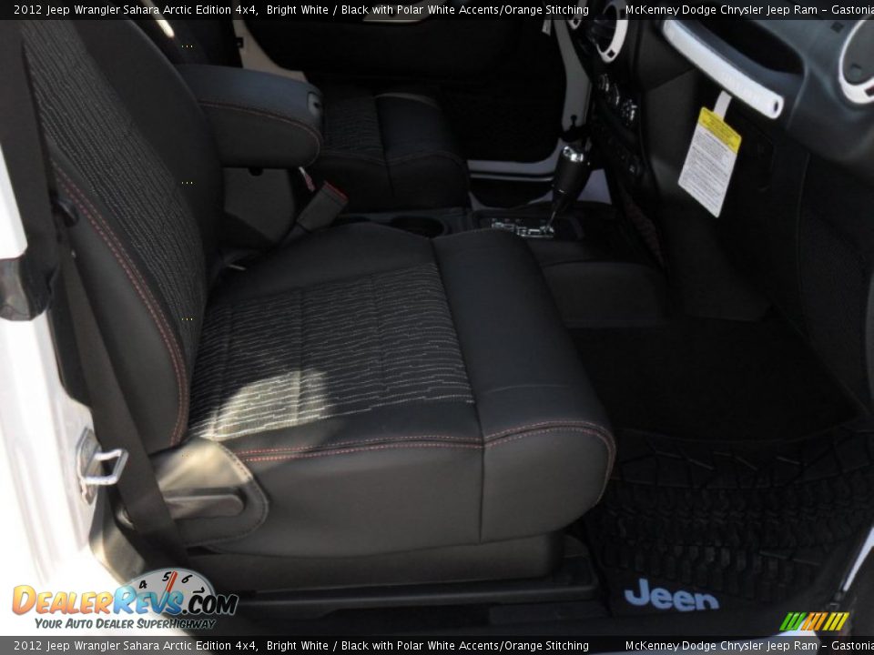 2012 Jeep Wrangler Sahara Arctic Edition 4x4 Bright White / Black with Polar White Accents/Orange Stitching Photo #22