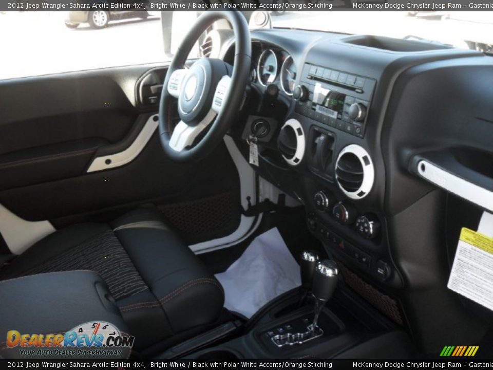2012 Jeep Wrangler Sahara Arctic Edition 4x4 Bright White / Black with Polar White Accents/Orange Stitching Photo #23