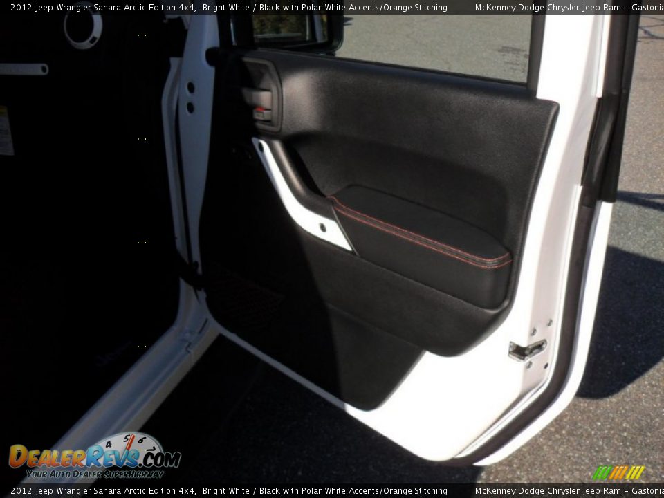 2012 Jeep Wrangler Sahara Arctic Edition 4x4 Bright White / Black with Polar White Accents/Orange Stitching Photo #24