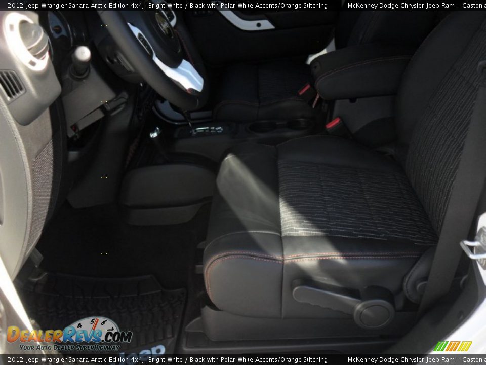 2012 Jeep Wrangler Sahara Arctic Edition 4x4 Bright White / Black with Polar White Accents/Orange Stitching Photo #27