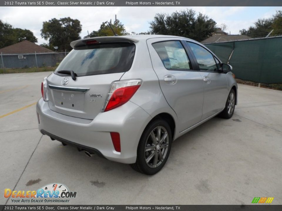 2012 Toyota Yaris SE 5 Door Classic Silver Metallic / Dark Gray Photo #3