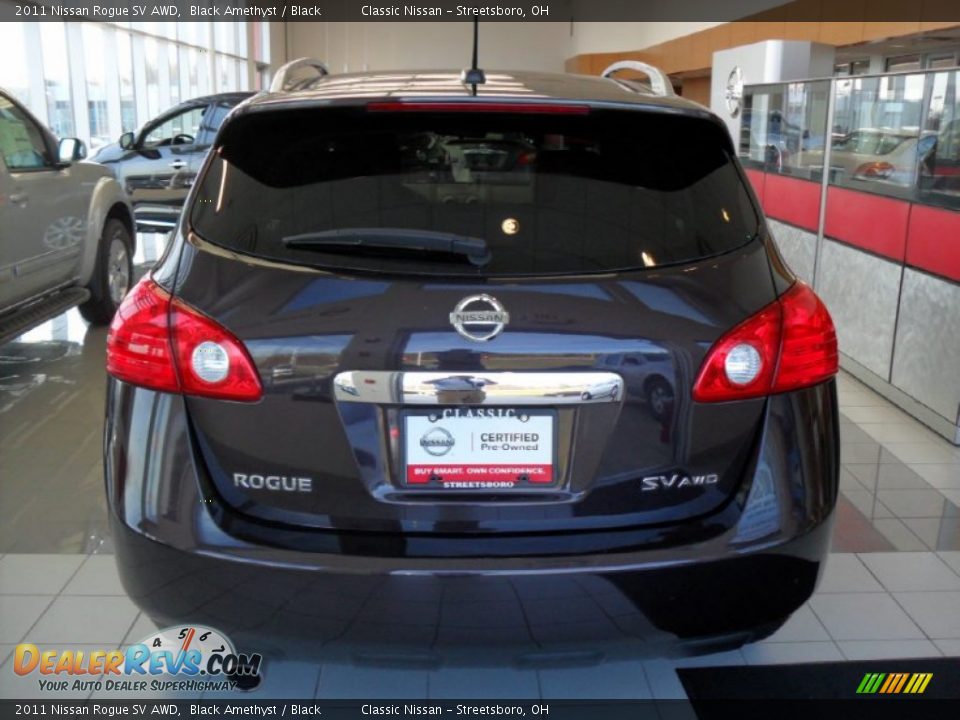 2011 Nissan Rogue SV AWD Black Amethyst / Black Photo #6