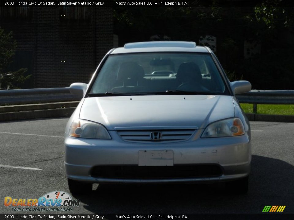 2003 Honda Civic EX Sedan Satin Silver Metallic / Gray Photo #5
