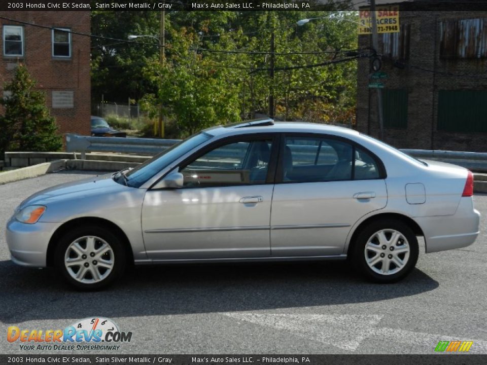 Satin Silver Metallic 2003 Honda Civic EX Sedan Photo #6