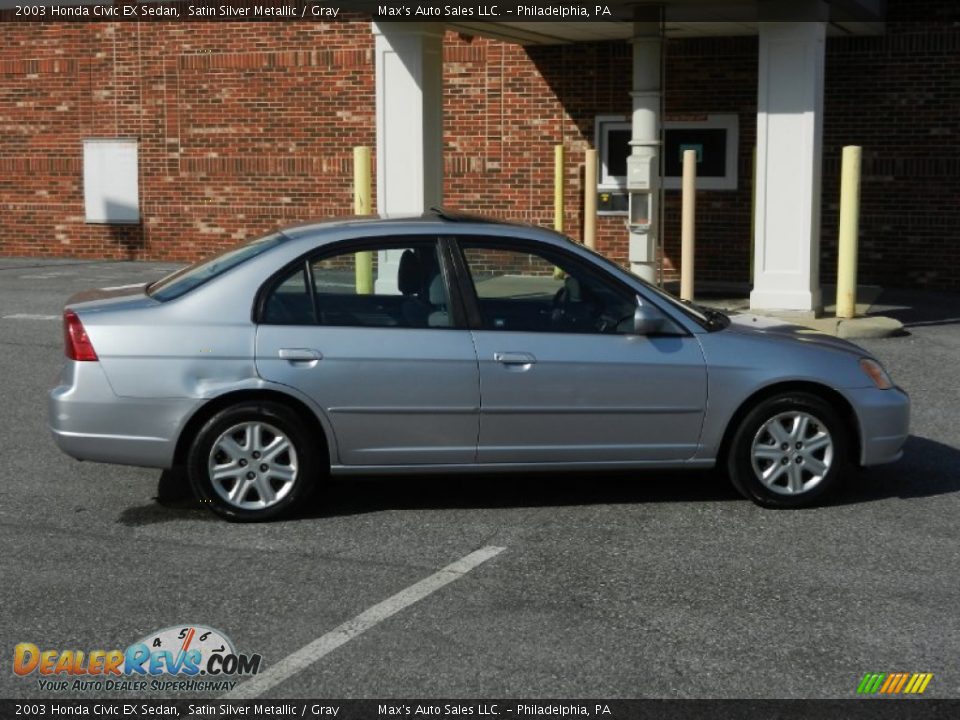 2003 Honda Civic EX Sedan Satin Silver Metallic / Gray Photo #8