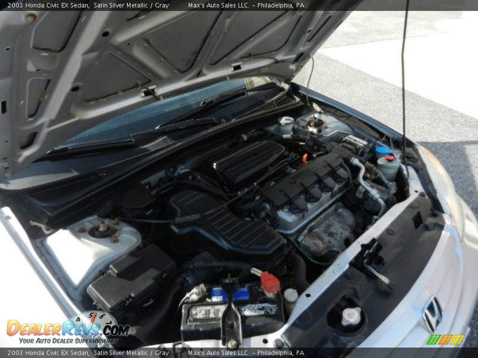 2003 Honda Civic EX Sedan 1.7 Liter SOHC 16V VTEC 4 Cylinder Engine Photo #11