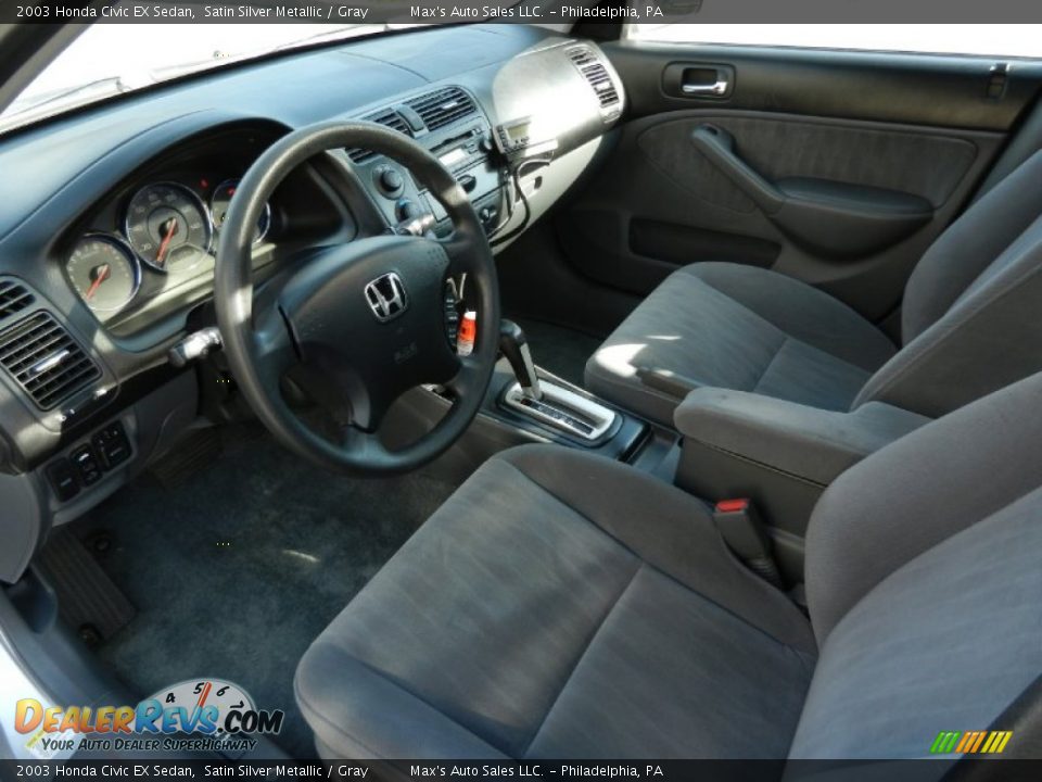 Gray Interior - 2003 Honda Civic EX Sedan Photo #12