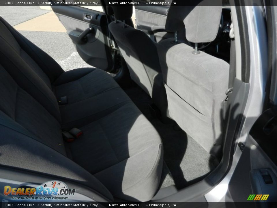 2003 Honda Civic EX Sedan Satin Silver Metallic / Gray Photo #14