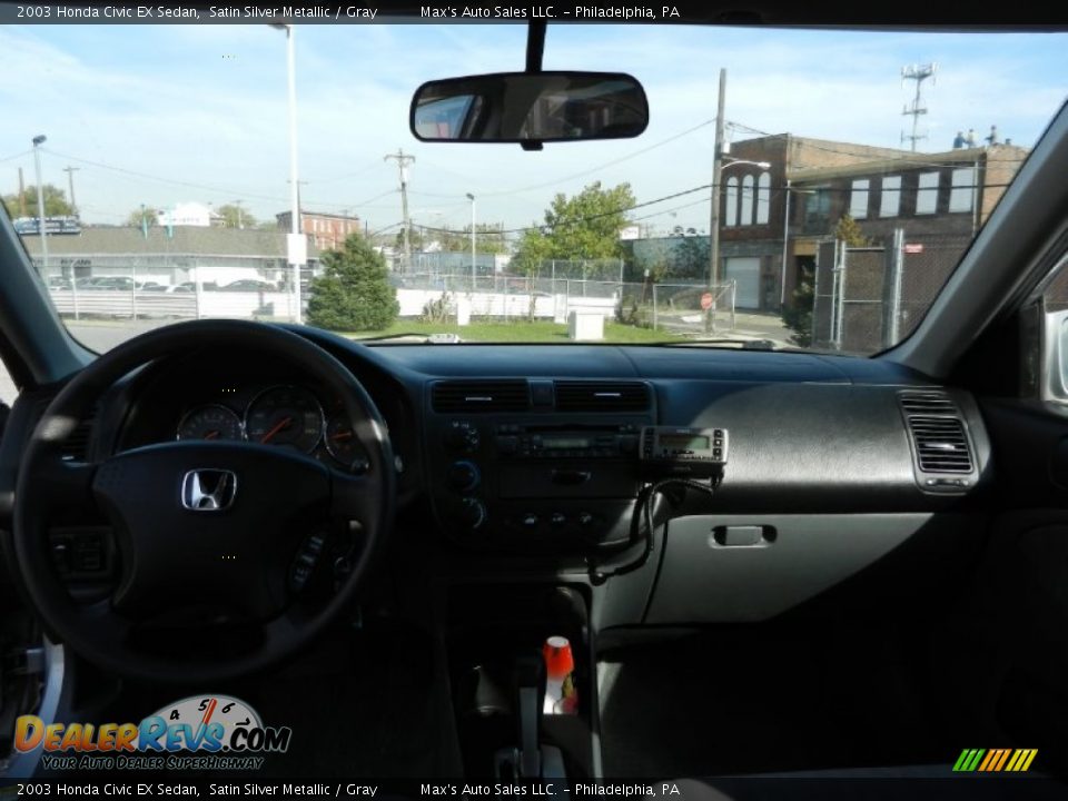 2003 Honda Civic EX Sedan Satin Silver Metallic / Gray Photo #16