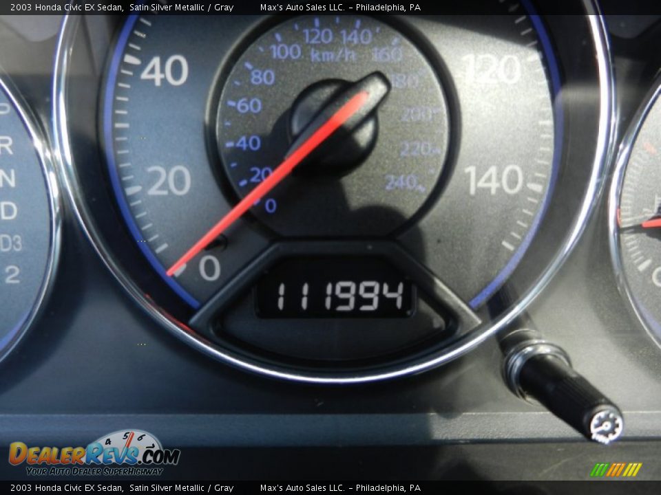 2003 Honda Civic EX Sedan Satin Silver Metallic / Gray Photo #17