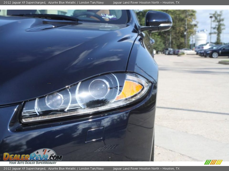 2012 Jaguar XF Supercharged Azurite Blue Metallic / London Tan/Navy Photo #10