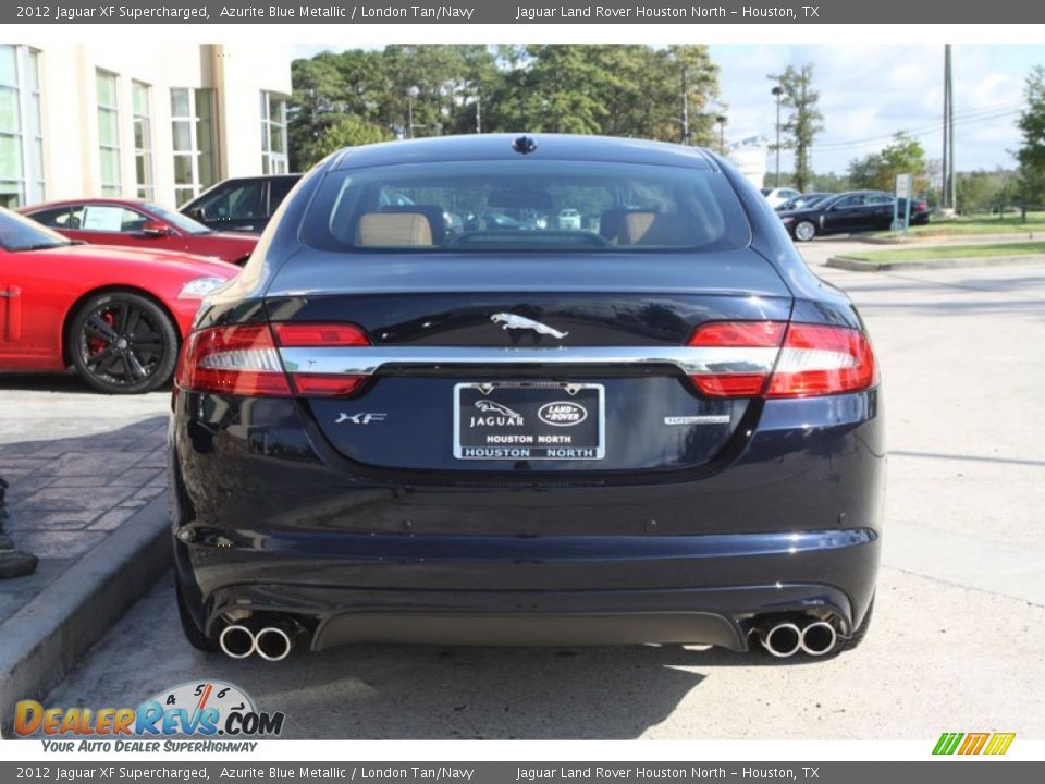2012 Jaguar XF Supercharged Azurite Blue Metallic / London Tan/Navy Photo #13