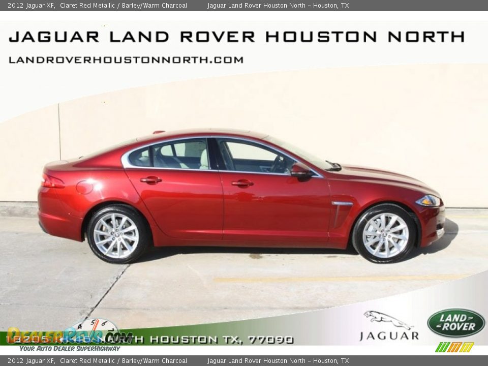 2012 Jaguar XF Claret Red Metallic / Barley/Warm Charcoal Photo #1