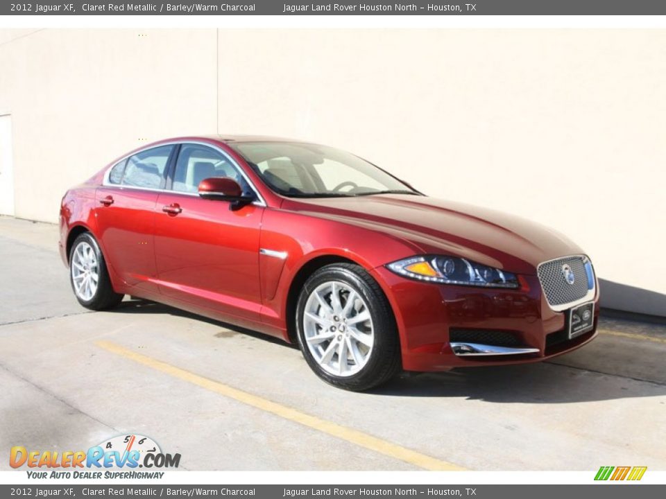 2012 Jaguar XF Claret Red Metallic / Barley/Warm Charcoal Photo #2