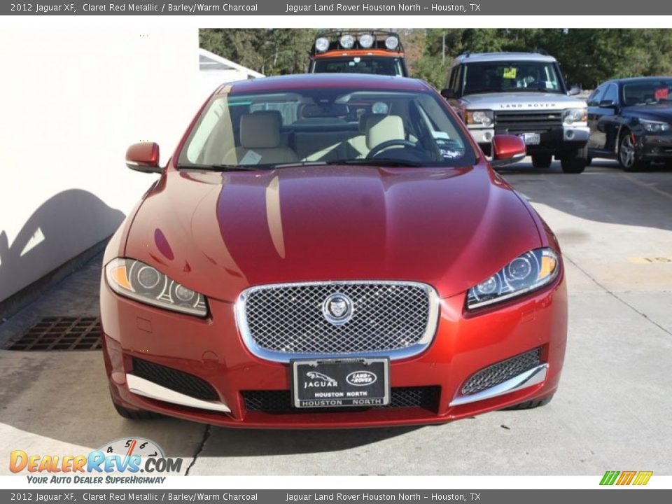 2012 Jaguar XF Claret Red Metallic / Barley/Warm Charcoal Photo #13