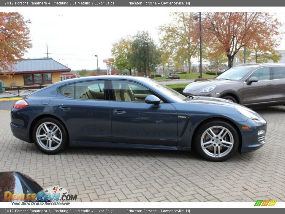 2012 Porsche Panamera 4 Yachting Blue Metallic / Luxor Beige Photo #4
