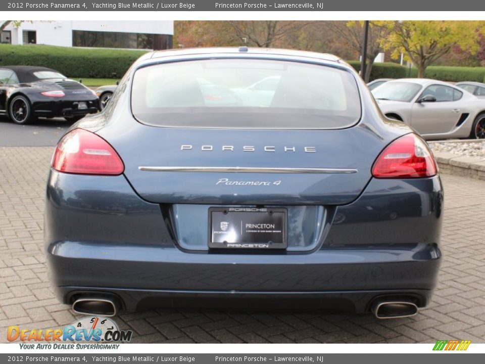 2012 Porsche Panamera 4 Yachting Blue Metallic / Luxor Beige Photo #6