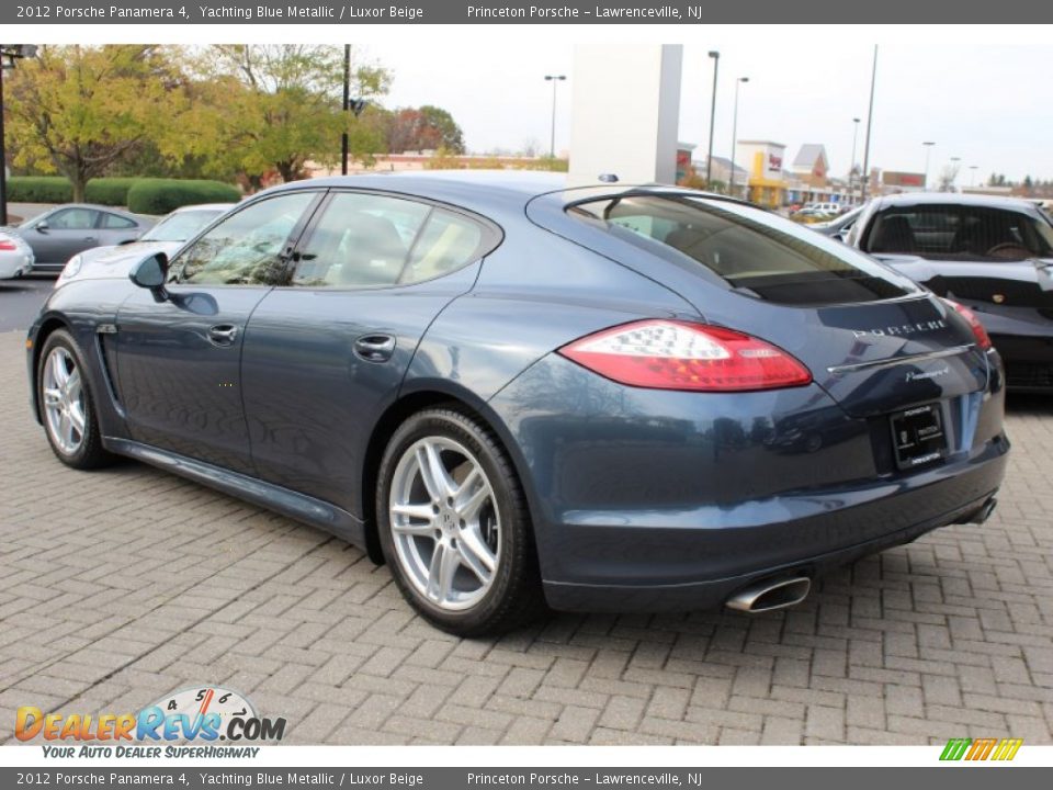 2012 Porsche Panamera 4 Yachting Blue Metallic / Luxor Beige Photo #7