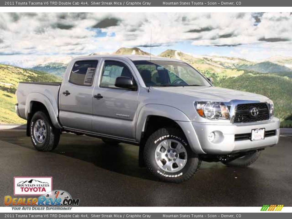 2011 Toyota Tacoma V6 TRD Double Cab 4x4 Silver Streak Mica / Graphite Gray Photo #1