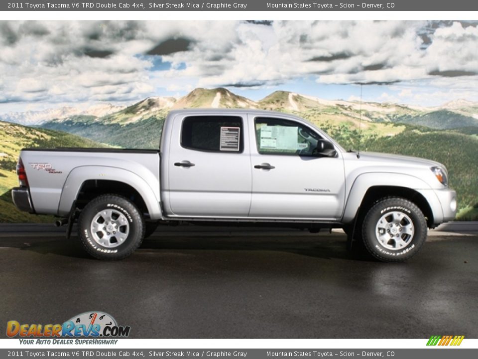 2011 Toyota Tacoma V6 TRD Double Cab 4x4 Silver Streak Mica / Graphite Gray Photo #2