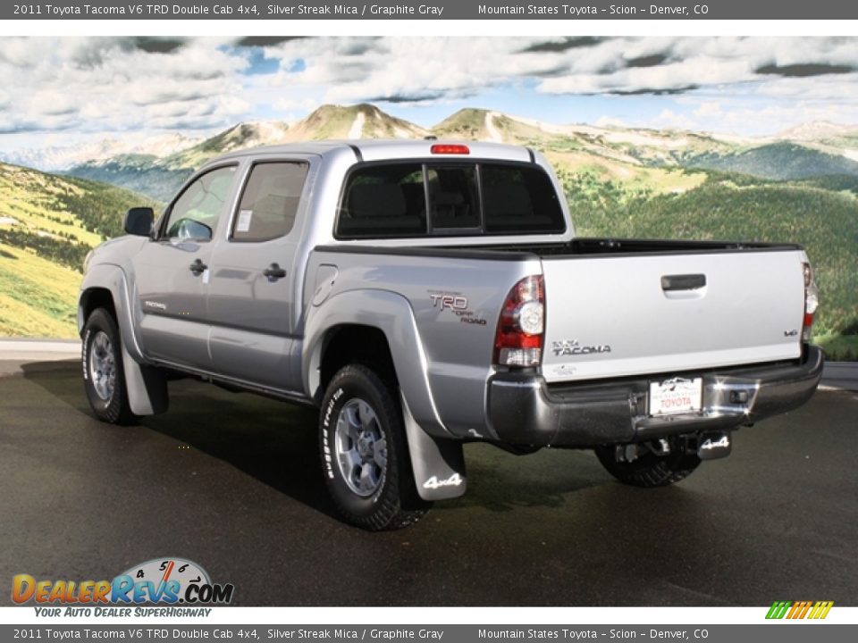 2011 Toyota Tacoma V6 TRD Double Cab 4x4 Silver Streak Mica / Graphite Gray Photo #3