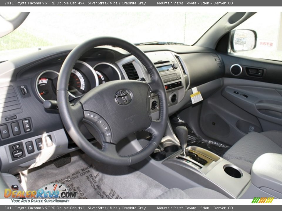 2011 Toyota Tacoma V6 TRD Double Cab 4x4 Silver Streak Mica / Graphite Gray Photo #4