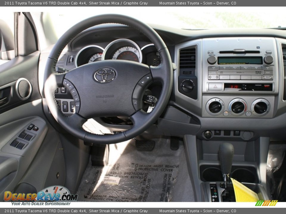 2011 Toyota Tacoma V6 TRD Double Cab 4x4 Silver Streak Mica / Graphite Gray Photo #7