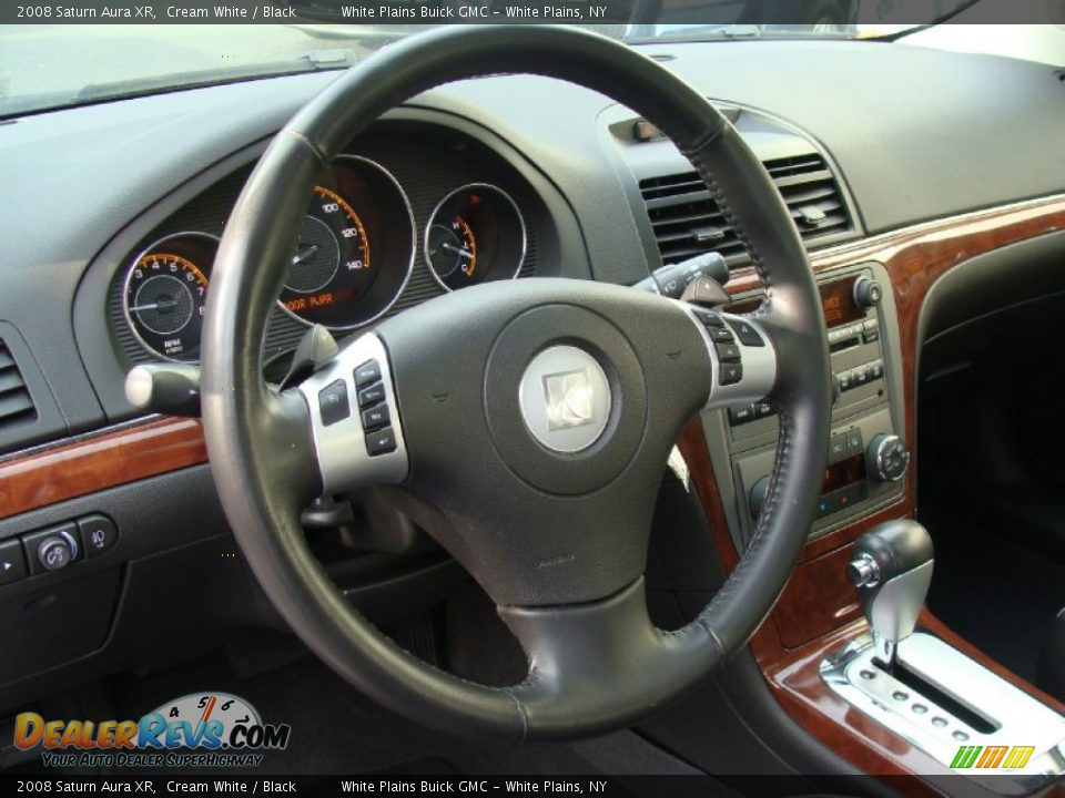 2008 Saturn Aura XR Cream White / Black Photo #22