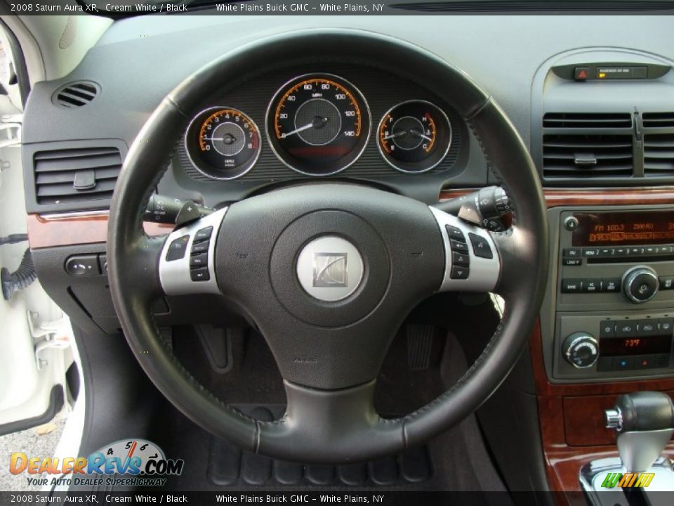 2008 Saturn Aura XR Cream White / Black Photo #25