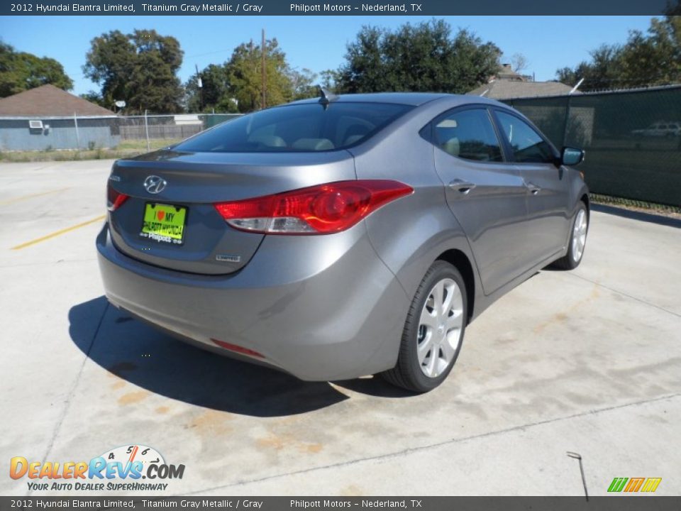2012 Hyundai Elantra Limited Titanium Gray Metallic / Gray Photo #3