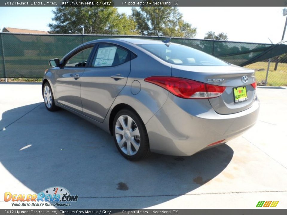 2012 Hyundai Elantra Limited Titanium Gray Metallic / Gray Photo #5