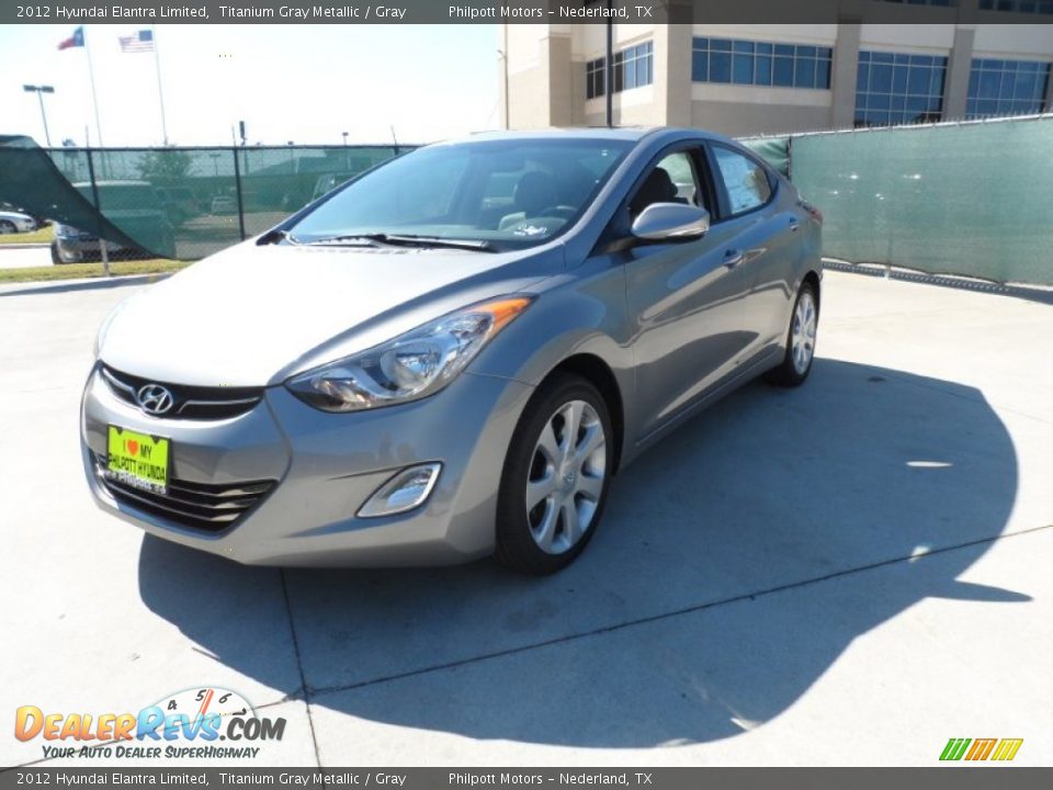 2012 Hyundai Elantra Limited Titanium Gray Metallic / Gray Photo #7
