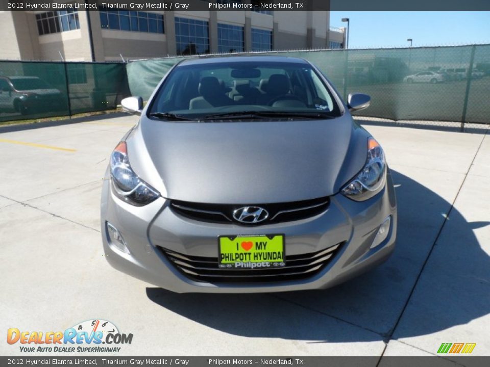 2012 Hyundai Elantra Limited Titanium Gray Metallic / Gray Photo #8