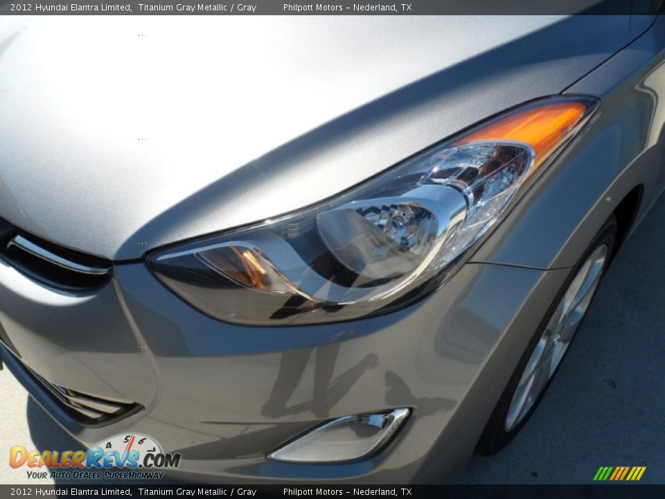 2012 Hyundai Elantra Limited Titanium Gray Metallic / Gray Photo #9