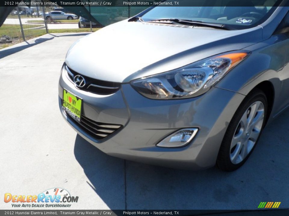2012 Hyundai Elantra Limited Titanium Gray Metallic / Gray Photo #10