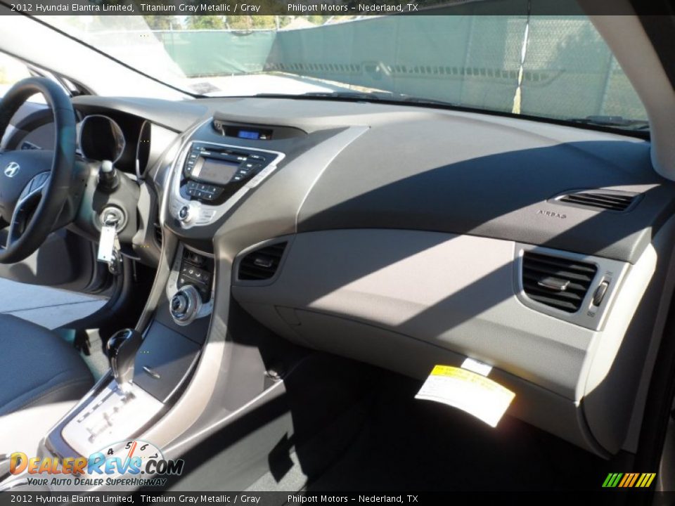 2012 Hyundai Elantra Limited Titanium Gray Metallic / Gray Photo #19