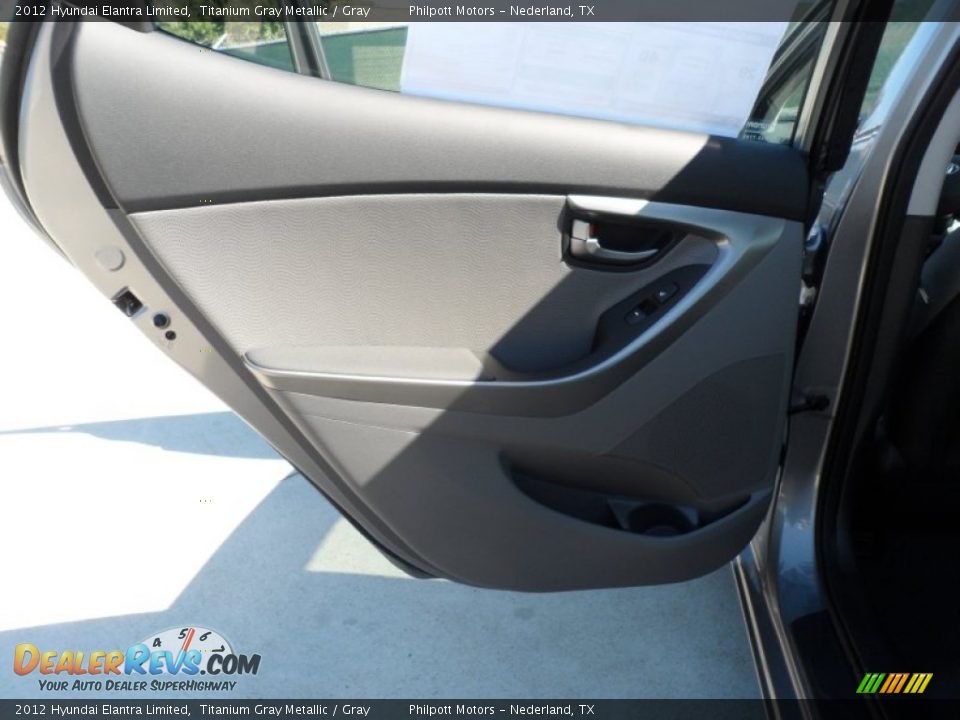2012 Hyundai Elantra Limited Titanium Gray Metallic / Gray Photo #20